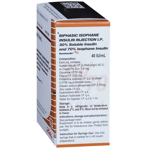 huminsulin 30/70 40iu vial 10 ml